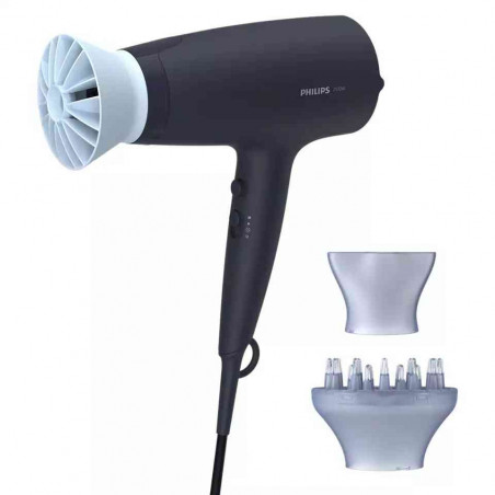 Uscator de Par Philips BHD360-20 2100W Accesoriu Thermo Protect Ingrijire cu Ioni 6 Setari de Viteza-Temperatura Albastru Philip