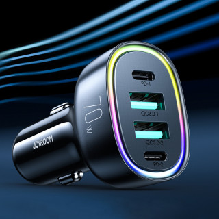 Încărcător auto Joyroom 70W cu 4 porturi: 2 x USB C, 2 x USB negru (JR-CL29) Joyroom - 1