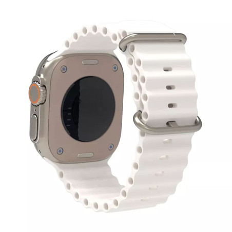 Curea pentru Apple Watch 1/2/3/4/5/6/7/8/9/SE/SE 2 (38/40/41mm) - Techsuit Watchband (W038) - White Techsuit - 1