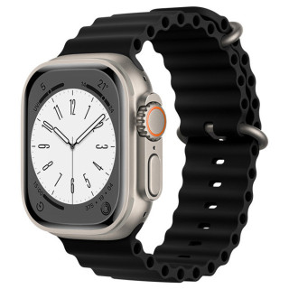 Curea pentru Apple Watch 1/2/3/4/5/6/7/8/9/SE/SE 2 (38/40/41mm) - Techsuit Watchband (W038) - Black Techsuit - 1