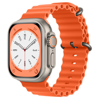 Curea pentru Apple Watch 1/2/3/4/5/6/7/8/9/SE/SE 2 (38/40/41mm) - Techsuit Watchband (W038) - Orange Techsuit - 1