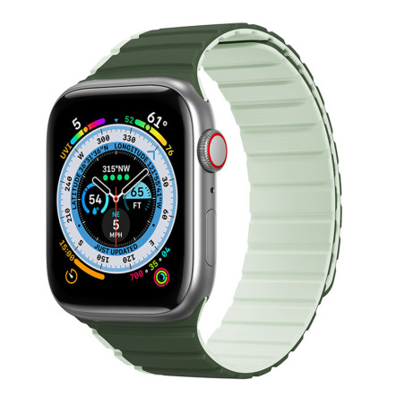 Curea pentru Apple Watch 1/2/3/4/5/6/7/8/9/SE/SE 2 (38/40/41mm) - Dux Ducis LD Series - Green Dux Ducis - 1
