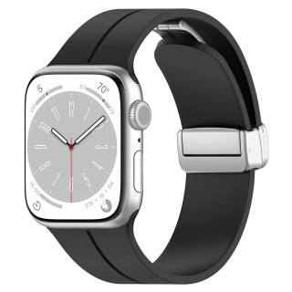Curea pentru Apple Watch 1/2/3/4/5/6/7/8/9/SE/SE 2 (38/40/41mm) - Techsuit Watchband (W011) - Black Techsuit - 1