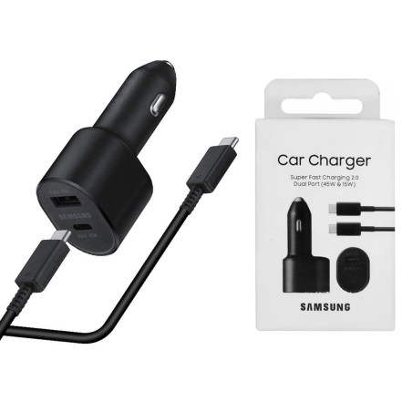 Incarcator Auto 60W + Cablu Type-C, 5A, 1m - Samsung (EP-L5300XBEGWW) - Black (Blister Packing) Samsung - 1