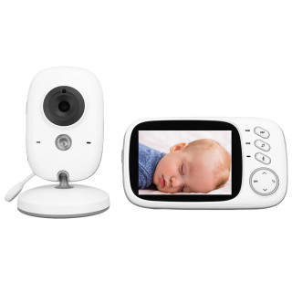 Monitor pentru Bebelus Wireless, Microfon Dual, Noise Reduction, Multilincvistic - Techsuit (VB603) - White Techsuit - 1