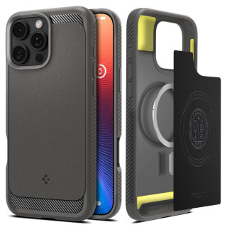 Husa pentru iPhone 16 Pro Max - Spigen Rugged Armor MagSafe - Grey Spigen - 1