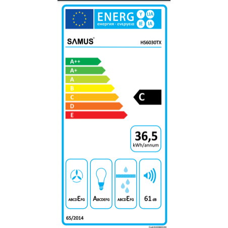 Hota incorporabila Samus HS6030TX 1 motor Inox Samus - 1