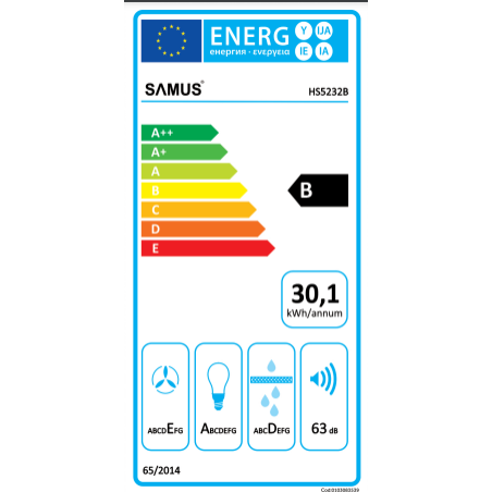 Hota incorporabila Samus HS5232B 1 motor Negru Samus - 2