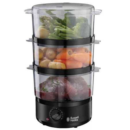 Aparat de gatit cu aburi compact Russell Hobbs Kitchen Collection 26530-56 7L 400W Timer Bol orez Negru Russell Hobbs - 1