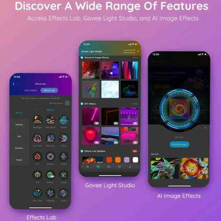 Banda LED inteligenta Govee RGBIC H618A Wi-Fi Bluetooth Sincronizare muzica 5m compatibil Google Assistant & Alexa Govee - 1