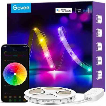 Banda LED inteligenta Govee RGBIC H618A Wi-Fi Bluetooth Sincronizare muzica 5m compatibil Google Assistant & Alexa Govee - 1