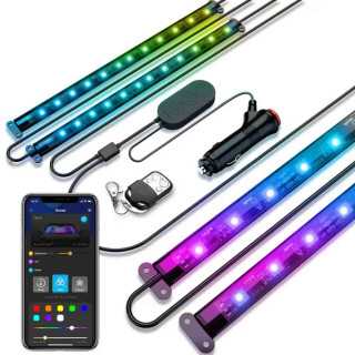 Banda LED RGBIC inteligenta pentru masina Govee H7090 Sincronizare muzica Control App 30 de scene 120cm 4x30cm Govee - 1