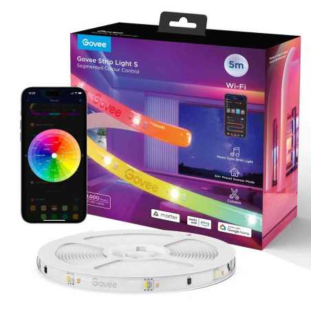 Banda LED inteligenta Govee H612A RGBICW Wi-Fi Bluetooth Matter 24W Sincronizare Muzica Alexa Google Asistant 5m Govee - 1