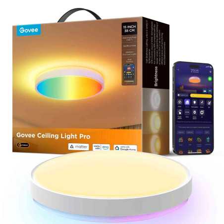 Lampa LED Inteligenta de tavan Govee 15inch RGBICWW + RGBICWW Round Smart Ceiling Light Govee - 1