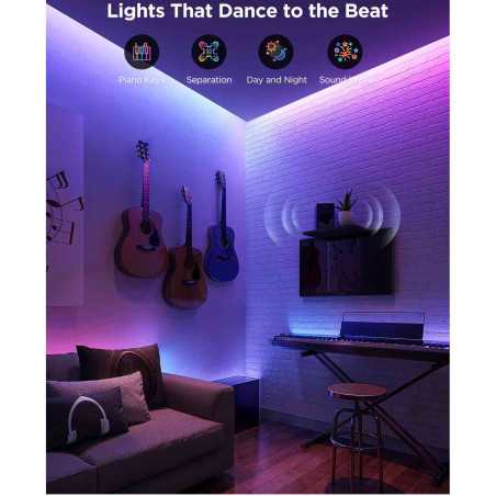 Banda LED RGBWW Govee Strip Light 2 Pro H61F53D1 Matter Bluetooth Wi-Fi 340 lm/m 60 LEDs/m Alexa Google Asistant 5m Govee - 1