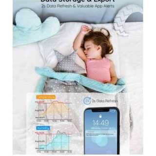 Termometru inteligent Govee H5179001 Senzor de umiditate incorporat Wi-Fi Control prin aplicatie Alb Govee - 1