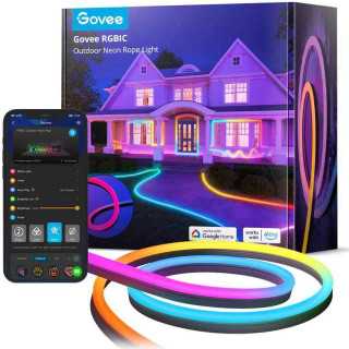 Banda LED RGBIC inteligenta pentru exterior Govee Neon Rope Light H61A83D1 Wi-Fi Bluetooth 72W 1130lm IP65 10m Govee - 15