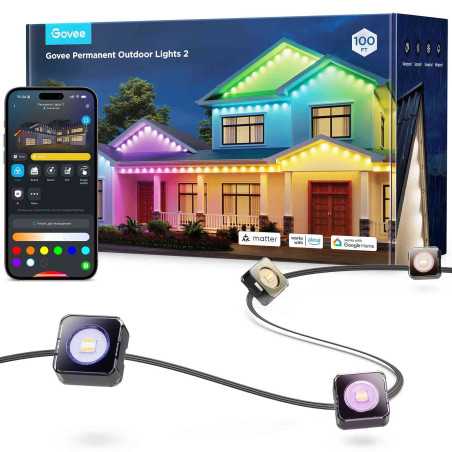 Banda LED inteligenta Govee Permanent Outdoor Lights 2 H705E311 30m Wi-Fi IP67 pentru Exterior Govee - 1