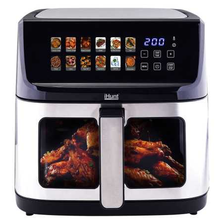Friteuza cu aer cald iHunt Bro Air Fryer 11L 2300W Oprire automata Timer Ecran touch LED Screen Silver Black iHunt - 1