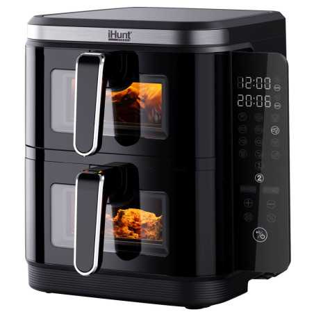 Friteuza cu aer cald iHunt Bro Air Fryer 11L Dual Stack 2800W Timer Temperatură reglabilă Afisaj LED Touchscreen Negru iHunt - 1