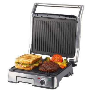 Gratar electric iHunt Bro Dual Grill XXL 2200W Otel inoxidabil Placi detasabile Indicator luminos Argintiu iHunt - 1