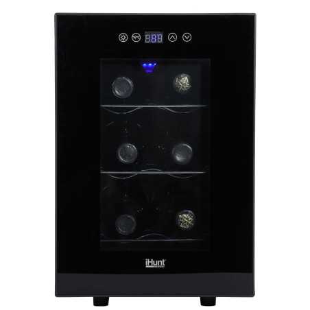 Racitor iHunt Wine Cooler Silentios 30W 16L 6 sticle Panou control tactil cu Afisaj electronic Negru iHunt - 1