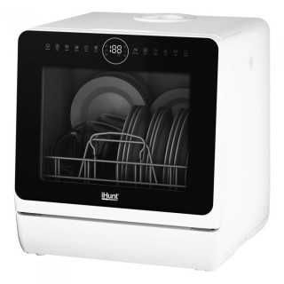 Masina de spalat vase compacta iHunt Bro Dishwasher Xpert 950W, Pompa Evacuare Control Digital 6 Programe Incalzire Uscare iHunt