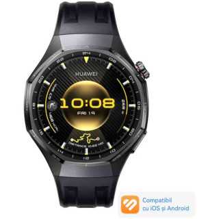 Ceas Smartwatch Huawei Watch GT 6 Pro 46mm Black Titanium Alloy Case Curea Black Fluoroelastomer Huawei - 1