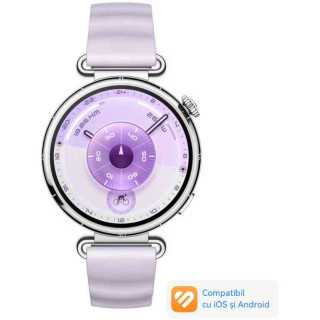 Ceas Smartwatch Huawei Watch GT 6 41MM Stainless Steel Case Purple Fluoroelastomer Strap Huawei - 1