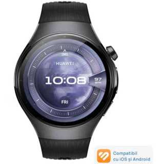 Ceas Smartwatch Huawei Watch 5 46MM Black Stainless Steel Black Fluoroelastomer Strap Huawei - 2