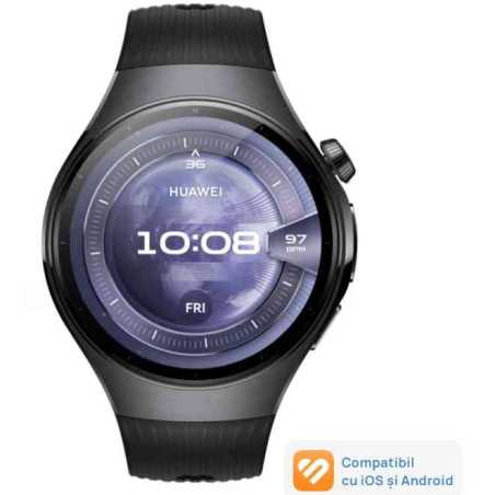 Ceas Smartwatch Huawei Watch 5 46MM Black Stainless Steel Black Fluoroelastomer Strap Huawei - 2