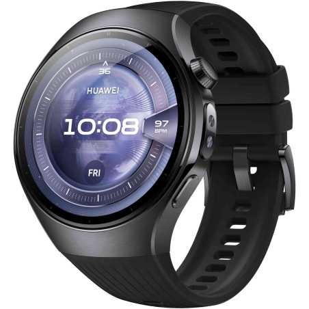 Ceas Smartwatch Huawei Watch 5 46MM Black Stainless Steel Black Fluoroelastomer Strap Huawei - 2