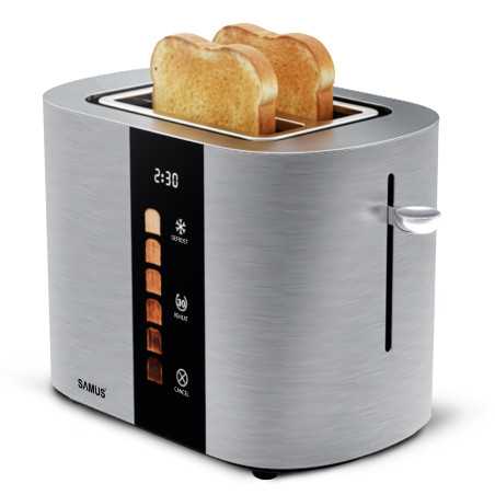 Prajitor de paine Samus Gourmet 800W Capacitate 2 felii Latime fante 38 mm Touch Control Afisaj digital Samus - 1