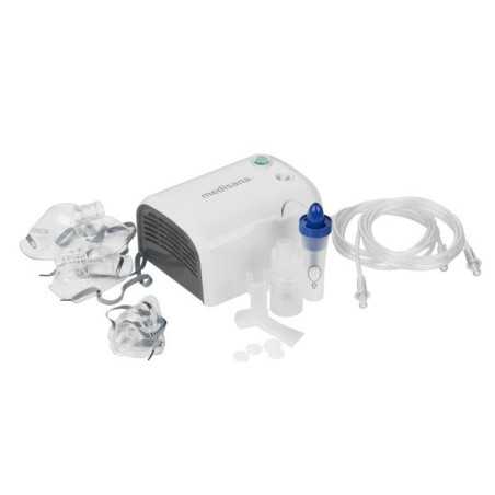 Nebulizator compresor Medisana IN 520 cu 2 tuburi de aer, masca pentru adulti, masca pentru copii, masca pentru bebelusi, mustiu