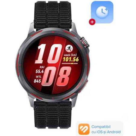 Ceas Smartwatch Huawei Watch GT Runner 2 Midnight Black Titanium Alloy Case with Black AirDry Woven Strap Huawei - 1