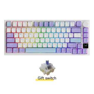 Tastatura AJAZZ AK820 PRO Mechanical Keyboard TFT Screen Bluetooth 2.4G Wireless Wired RGB Hot-Swap Purple-White-Blue Ajazz - 1