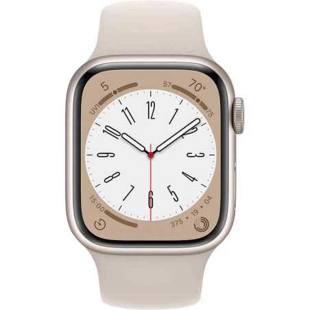 Ceas Smartwatch Apple Watch Series 8 GPS 45mm Aluminum Case with Starlight Sport Band M-L Starlight Apple - 1