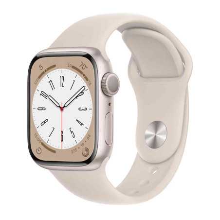 Ceas Smartwatch Apple Watch Series 8 GPS 45mm Aluminum Case with Starlight Sport Band M-L Starlight Apple - 1