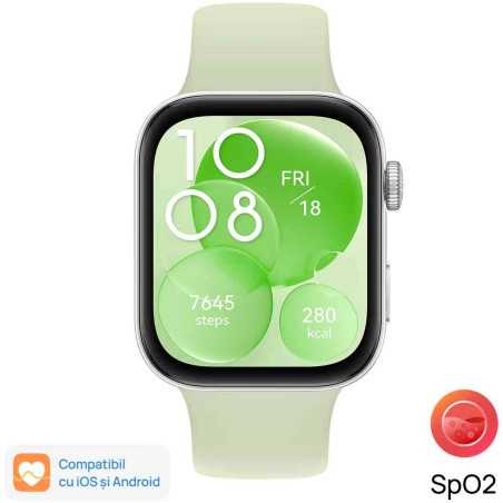 Ceas Smartwatch Huawei Watch FIT 3 Green Green Fluoroelastomer Strap Huawei - 7