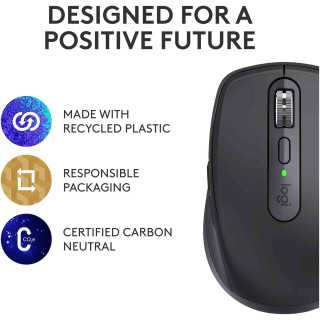 Mouse wireless Logitech MX Anywhere 3S 2.4GHz Bluetooth Silent Scroll MagSpeed Multidevice USB-C Negru Grafit Logitech - 1