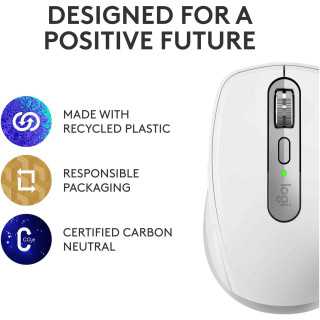 Mouse wireless Logitech MX Anywhere 3S 2.4GHz Bluetooth Silent Scroll MagSpeed Multidevice USB-C Pale Grey Logitech - 1