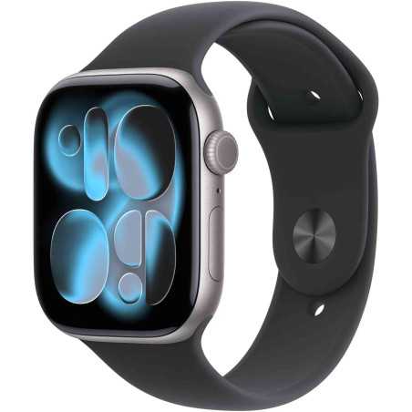 Ceas Smartwatch Apple Watch Series 11 GPS+Cellular 46mm Aluminum Case with Black Sport Band M/L Space Gray Apple - 1