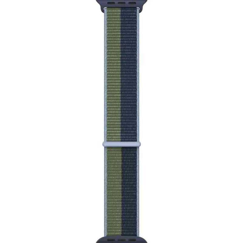 Curea Apple Watch Sport Loop 41mm Abyss Blue/Moss Green Apple - 1