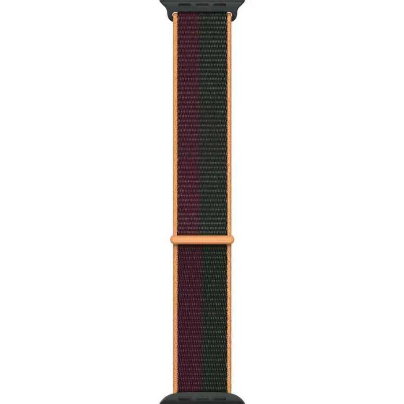 Curea Apple Watch Sport Loop 41mm Dark Cherry/Forest Green Apple - 1