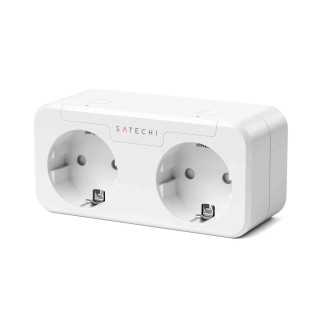 Priza inteligenta Satechi compatibila Apple Homekit Dual Smart Outlet (EU) White - 1