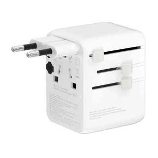 Incarcator Mophie Essential 70W GaN 5 Port + AC Travel Adapter White - 1